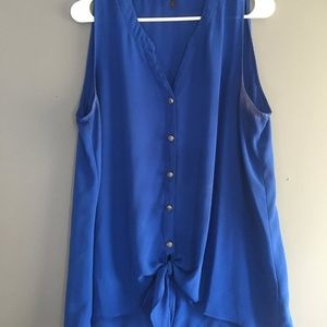 Maurices Size XL Tie Front Button Tank